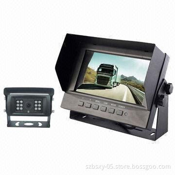 Car Reverse Camera System with 7-inch Waterproof Monitor, Cameras for Fire Trucks